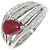 Autre Marque Pt900 Rubin-Diamant-Ring Rot