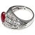 Autre Marque Pt900 Rubin-Diamant-Ring Rot - Ansicht 4