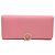 Bulgari Cartera larga de cuero rosa Bvlgari