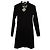 Paco Rabanne Vestido negro con collar de cadena dorada
