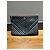 Pochette in pelle trapuntata nera a zigzag Chanel Nero - vista 9