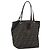 Borsa a mano in tela Zucca FENDI nera e marrone Auth ep13621 Nero