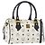 Borsa Boston MCM Vicetos Logogram in pelle PVC 2 in 1 Bianco Oro Auth hk3541 D'oro