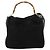 Bamboo Borsa a Spalla GUCCI in Camoscio 2 in 1 Nero Oro 001 2058 1577 Auth 171654 D'oro - vista 13