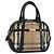 BURBERRY Nova Check Handtasche aus Canvas Beige Gold Auth 172387