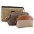 Céline Pochette Celine Macadam in tela C Macadam PVC 3 pezzi Beige Marrone Auth fm5234