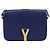 Sac à bandoulière Y Line en cuir bleu et or SAINT LAURENT 311214 Auth 172514V Doré - vue 13