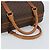 Céline Borsa Boston in tela Macadam CELINE in pelle PVC marrone e oro Auth ki6547 D'oro - vista 7