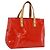 LOUIS VUITTON Monogram Vernis Reade PM Sac à Main Rouge M91088 LV Auth ep13664