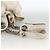Borsa a spalla Canage Chain Christian Dior in pelle di agnello bianca e argento Auth 169703 Bianco - vista 14