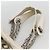 Borsa a spalla Canage Chain Christian Dior in pelle di agnello bianca e argento Auth 169703 Bianco - vista 7