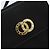 Céline Borsa a Spalla Circle CELINE Satin Nero Oro Auth 172397V D'oro - vista 17