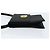 Céline Borsa a Spalla Circle CELINE Satin Nero Oro Auth 172397V D'oro - vista 4