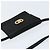 Céline Borsa a Spalla Circle CELINE Satin Nero Oro Auth 172397V D'oro - vista 6