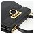 Borsa a mano in pelle nera e oro Gancini di Salvatore Ferragamo Auth ka2959 Nero D'oro - vista 6