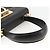 Borsa a mano in pelle nera e oro Gancini di Salvatore Ferragamo Auth ka2959 Nero D'oro - vista 7