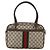 Sac à main Gucci GG Supreme Web Sherry Line PVC Beige Or 010 378 Auth ka3033 Doré - vue 2