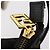 Borsa a Spalla in Tela Zucca FENDI Nero Oro Auth ep13431 D'oro - vista 10