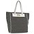 FENDI Zucchino Canvas Tote Bag Schwarz Grau Auth ka2926 Braun