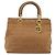 Christian Dior Borsa Lady Dior Canage in nylon marrone e oro Auth bs33840 D'oro - vista 13