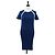 CHANEL Rippstrickkleid Cupra Blau CC Auth 158555M