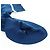 CHANEL Rippstrickkleid Cupra Blau CC Auth 158555M - Ansicht 12