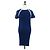 CHANEL Rippstrickkleid Cupra Blau CC Auth 158555M - Ansicht 2