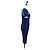 CHANEL Rippstrickkleid Cupra Blau CC Auth 158555M - Ansicht 4