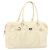 Sac à main Gancini en cuir blanc et argent de Salvatore Ferragamo Auth 166988 Argenté