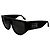 Victoria Beckham Oversized schwarze Sonnenbrille