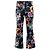 Adam Lippes Black Multi Floral Printed Flared Trousers