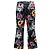 Adam Lippes Black Multi Floral Printed Flared Trousers - view 2