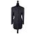 Gianni Versace giacca lunga gessata anni 80 Nero