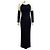 CHANEL 2019 MAXI SCHWARZ CREME WOLLE KLEID GRÖSSE FR 44 Weiß Roh