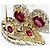 Autre Marque Orecchini in oro giallo 18K K18YG con rubino da 2,60 ct e diamanti da 1,86 ct D'oro - vista 5