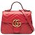 Borsa a mano Gucci Mini GG Marmont Matelassé in pelle rossa Rosso