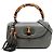 Gucci Graue Mittelgroße Kalbsleder New Bamboo Handtasche Braun