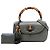 Gucci Graue Mittelgroße Kalbsleder New Bamboo Handtasche Braun - Ansicht 8