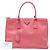 Bolsa Prada Galleria Double Zip em Saffiano Lux rosa médio - vista 7