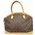 Louis Vuitton Monogram Lockit Horizontale Handtasche Braun