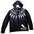 Schwarzer Zip-Hoodie von Neil Barrett mit weißen Blitzen