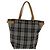 Burberry Nova Check Etichetta Blu Nylon Marrone
