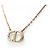 Christian Dior NUOVO COLLIER DIOR 30 MONTAIGNE LOGO CD IN PERLE DI METALLO DORATO D'oro - vista 3