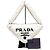 Borsa a mano in spugna Triangle di Prada Bianco