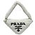 Borsa a mano in spugna Triangle di Prada Bianco - vista 2