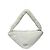 Borsa a mano in spugna Triangle di Prada Bianco - vista 5