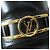 Mocassini in pelle con logo metallico LV Louis Vuitton Nero - vista 6