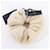 Accessorio per capelli in pelliccia di pecora con logo Triangolo Prada Beige - vista 3