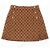 Falda de Lana Monogram Louis Vuitton Castaño