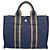 Hermès Tote Bag aus navy Canvas Marineblau